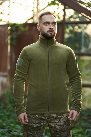 Кофта флісова Intruder хакі з шевроном