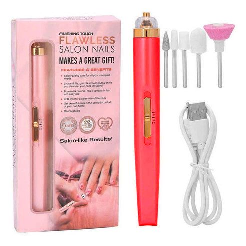 Професійний фрезер для манікюру Flawless Salon Nails червоний, Міні фрезер машинку OE-263 для нігтів | Зображення 4