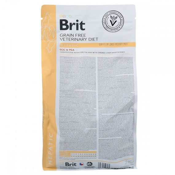 Корм сухий Brit Grain Free VetDiet Dog Hepatic для собак з хворобою печінки з яйцем горохом бататом та гречкою 2 кг | Зображення 5