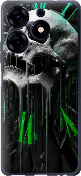 Чехол на Tecno Spark 10 Pro Череп-часы "4100u-3022-17620"