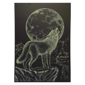 Гравюра А4 "Вовк" ГрА4-9з економ варіант в пакеті 29,7х21 см