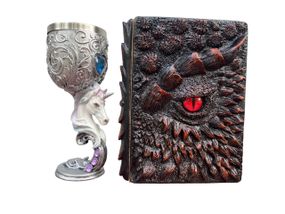 Подарунковий набір Келих 3D Єдиноріг і Блокнот 3D «Око Пламінного Дракона»