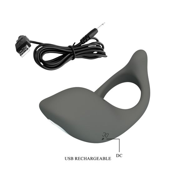 Ерекційне кільце Pretty Love Gemma сіре Sex Aura | Зображення 7