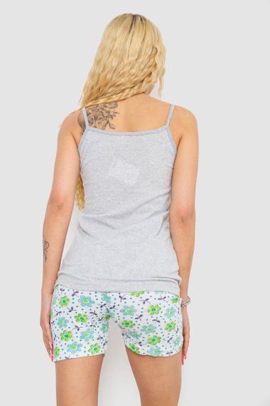 Жіноча піжама з принтом, колір сірий, 238R3052 | Зображення 3