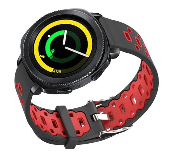 Спортивний ремінець Primo Perfor Classic для годинника Samsung Sport Gear SM-R600 - Black&Red | Зображення 1