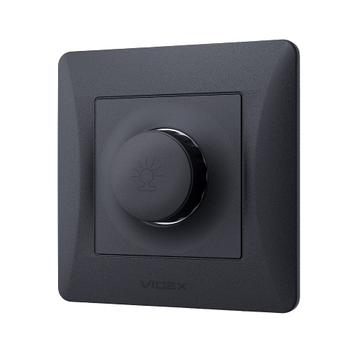 BINERA чорний графіт Вимикач диммерний 600W Videx | Зображення 4