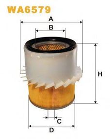 Фільтр повітряний WIX FILTERS WA6579 на MITSUBISHI SHOGUN II Вездеход открытый (V2_W, V4_W)