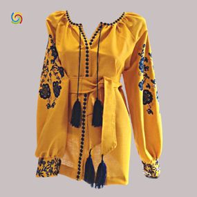 Рубашка Украинская вышиванка 777302911 цвет жёлтый размер XХL/3XL