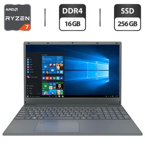 Ультрабук Gatewey GWNR 71539-BK / 15.6" (1920x1080) IPS / AMD Ryzen 7 3700U (4 (8) ядра по 2.3 - 4.0 GHz) / 16 GB DDR4 / 256 GB SSD / AMD Radeon RX Vega 10 Graphics / WebCam б/в