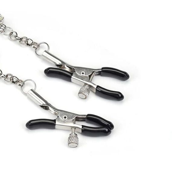 Затискачі для сосків із сердечком Liebe Seele Glow-in-dark Nipple Clamps Blue, світяться в темряві | Зображення 2
