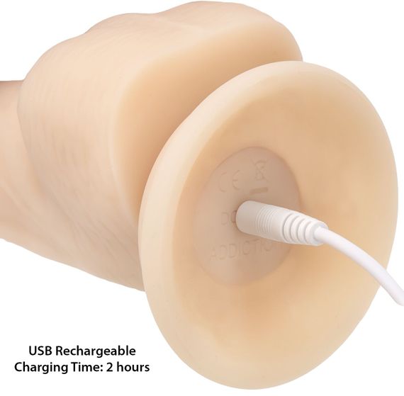 Фалоімітатор з вібрацією та ротацією Naked ADDICTION James 8″ Rotating & Vibrating Dong, пульт ДК | Зображення 5