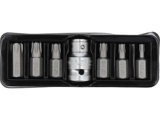 Набір біт насадка викрутки TORX SECURITY 1/2 Т25-Т55 7 штук YATO YT-0416