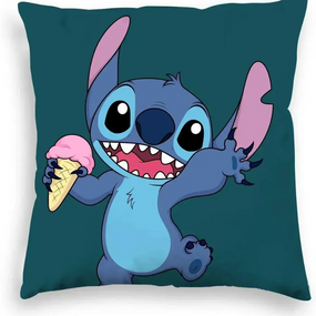 М'яка подушка Стіч 41×41 см, Плюшева декоративна подушка для сну та ігор