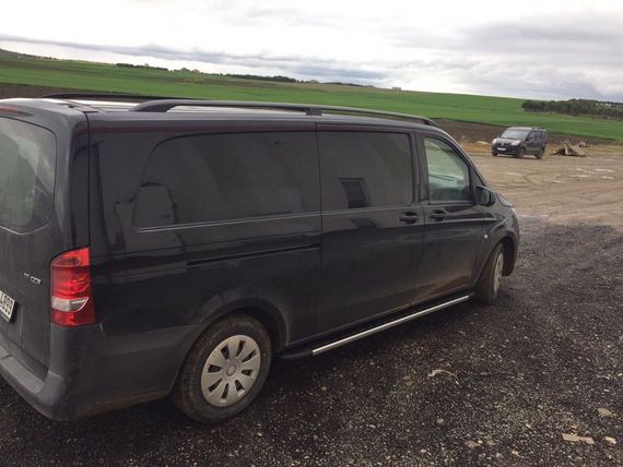 Рейлінги чорні Elite (пласт. ніжки.) Коротка база (SHORT) для Mercedes Vito W639 2004-2015рр | Зображення 8