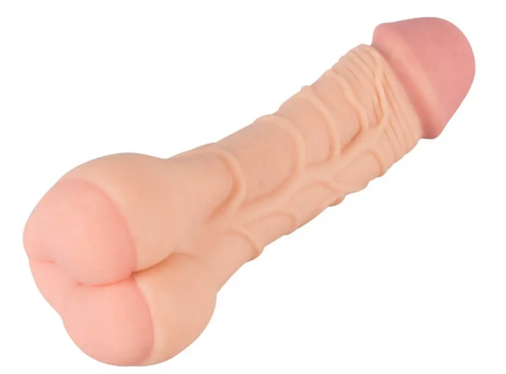 Мастурбатор-насадка 2 IN 1 Nature Skin Extension + Masturbator (Анал) Sex Aura | Зображення 2