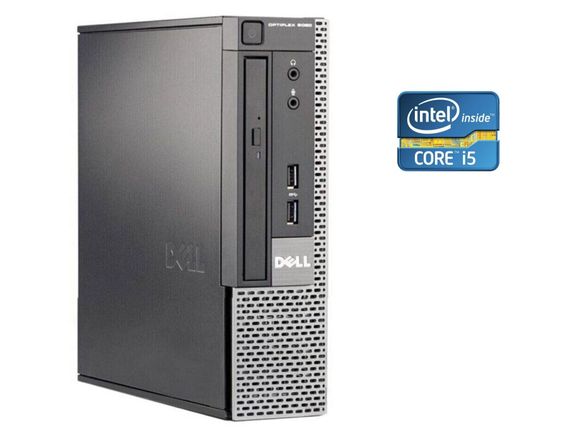 Неттоп Dell Optiplex 9020 USFF / Intel Core i5-4690S (4 ядра по 3.2 - 3.9 GHz) / 8 GB DDR3 / 240 GB SSD / Intel HD Graphics 4600 / DVD-ROM б/в