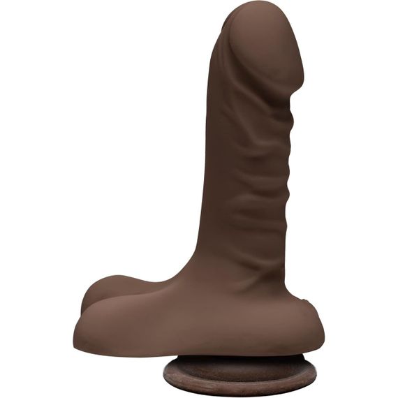 Фалоімітатор Doc Johnson The D - Super D - 6 Inch With Balls - ULTRASKYN - Chocolate, діаметр 3,8 см Sex Aura | Зображення 1