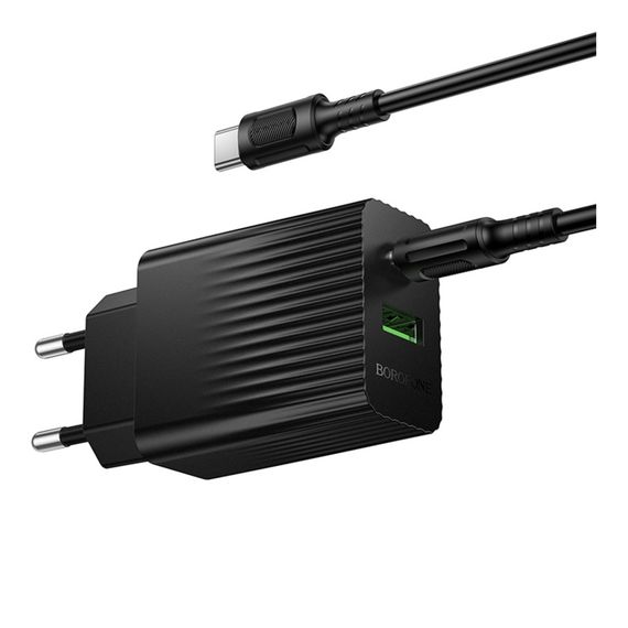 Сетевое Зарядное Устройство Borofone BAS76A 1USB-C/1USB PD/QC 30W+Type-C to Type-C | Зображення 6