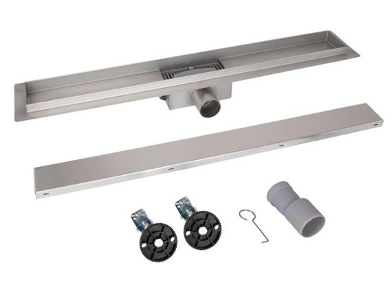 Лінійний трап Qtap Taurus Tile500 із нержавіючої сталі, з сухим затвором під плитку QTTAUTILE500 | Зображення 2