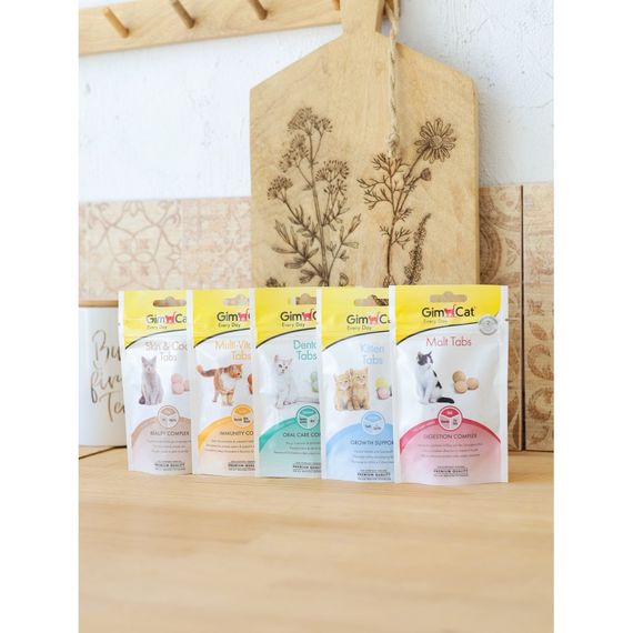 Вітаміни GimCat Every Day Skin and Coat таблетки для котів для покращення стану шерсті 40 г | Зображення 4