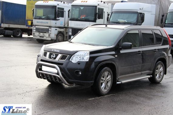 Передняя защита WT002 (нерж) для Nissan X-trail T31 2007-2014 гг | Зображення 1