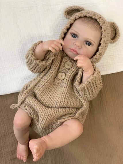 Силіконова Колекційна Лялька Реборн Немовля Новонароджена Дівчинка Пупс Мінні (Вінілова Лялька) 50 см Reborn | Зображення 1