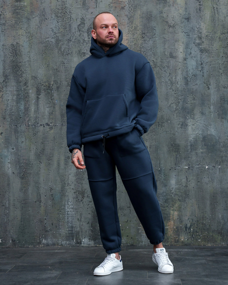 Костюм оверсайз зима преміум графіт S M | Зображення 2