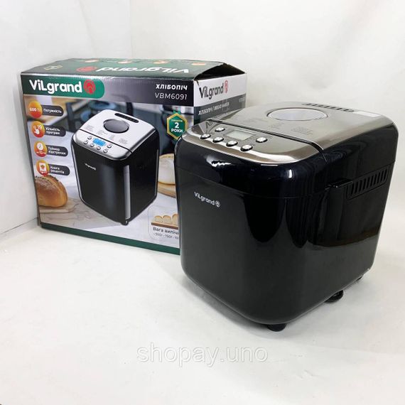 Хлебопечь с конвекцией ViLgrand VBM6091 600 Вт, 19 програм, Хлебопечка для выпечки ржаного хлеба XQ-57 | Зображення 3