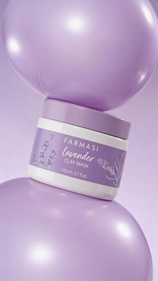 Очищувальна антисептична заспокійлива глиняна маска з лавандою Farmasi 110 мл | Зображення 2