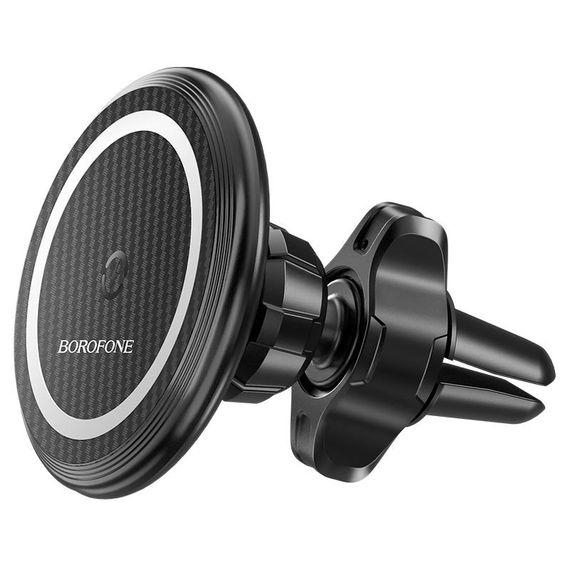 Автодержатель с БЗУ Borofone BH45 магнитный (PD 15W) Черный