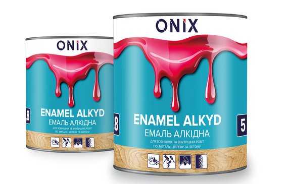 Емаль алкідна ПФ-167 білий 0,9кг Onix