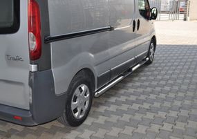 Боковые трубы (2 шт., нерж.) 50 мм, длинная база для Opel Vivaro 2001-2015 гг