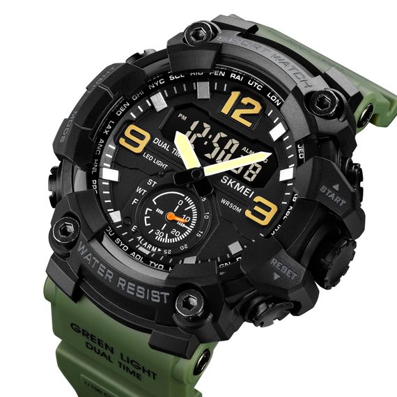 Чоловічий годинник Skmei 1965AG army green. | Зображення 1