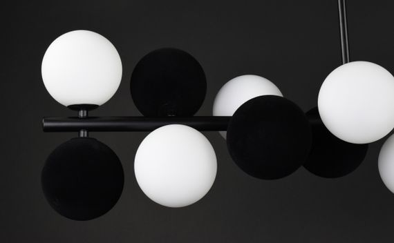 Люстра стельова на 11 лампочок 27721 Чорний 35-65х23х120 см. | Зображення 4