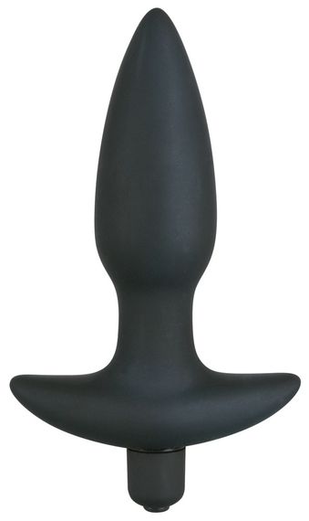 Анальна пробка - Black Velvet Vibrating Plug Medium | Зображення 1