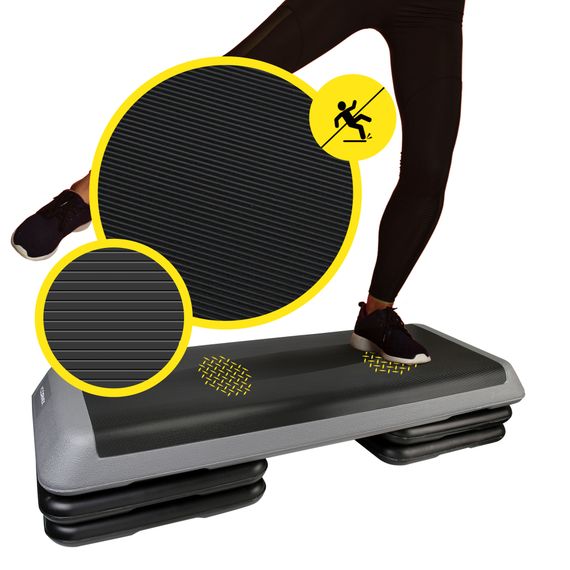 Степ-платформа 3-ступінчаста Cornix Pro 109 х 41 х 10-20 см XR-0403 Black/Grey | Зображення 6