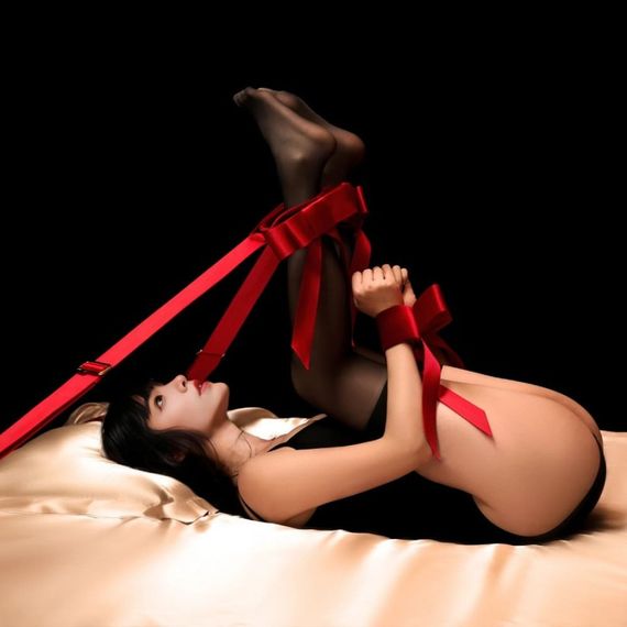 Система фиксации на кровать UPKO Bowknot Bed Restraint Straps с бантиками, красная Sex Aura | Зображення 2