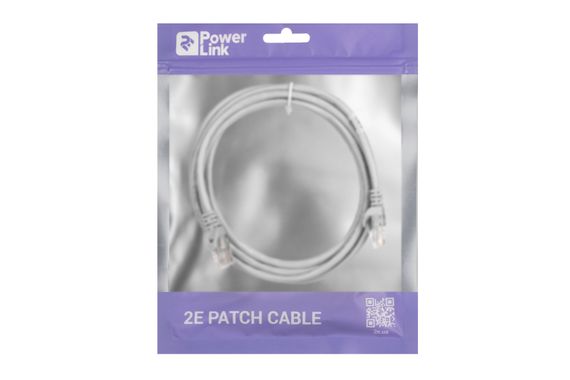 Патч-корд 2E Cat 5e,UTP,RJ45, 26AWG ,7/0.16 CCA, 2.20 m, PVC,Grey (2E-PC5ECA-220GRY) | Зображення 2