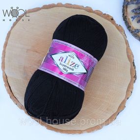 Шкарпеткова пряжа Alize Superwash Comfort Socks, чорний, 60