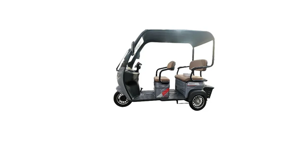 Електротрайк Crosser TR-7 1000W 72V 24Ah, 3 місця, до 60 км, з дахом і кофром, триколісний електроскутер Сірій | Зображення 2