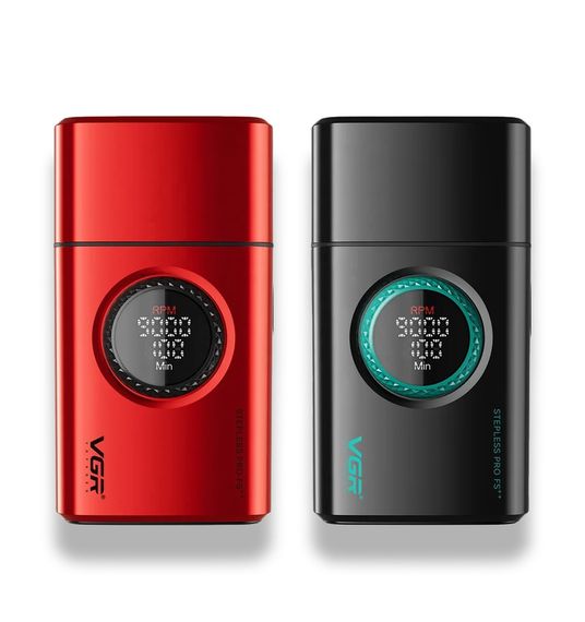 Акумуляторна машинка для стрижки та електробритва VGR 2 в 1 V-977&amp;377 RED, регулювання потужності 7000-9000 RPM, LED display (46083-V-977&377 RED,_2140) | Зображення 7