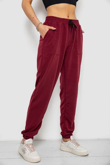 Спортивные штаны женские  -уценка, цвет бордовый, 238R347-U-21 | Зображення 2