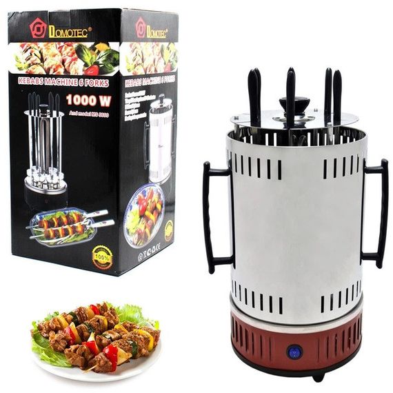 Электрошашлычница вертикальная Domotec MS-7783 нержавеющая сталь VS-28 | Зображення 2