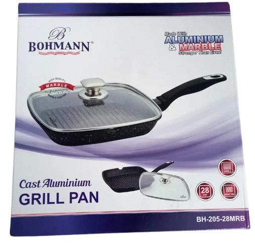 Сковорода гриль Bohmann BH-1002-28 MRB 28 x 28см з мармуровим покриттям | Зображення 5