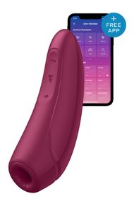 Бесконтактный стимулятор клитора Satisfyer Curvy 1+ бордовый sexstyle