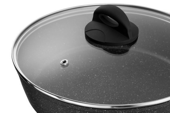 Сковорода ARDESTO глибока з кришкою Gemini Gourmet Viareggio, 26см, алюміній, чорний (AR1926GDL) | Зображення 5
