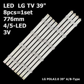 LED підсвітка TV LG 39" inch 776mm LG POLA2.0 39” A/B-Type Rev 0.0 HC390DUN T390HVJ01.0 AGF78161701 8шт.