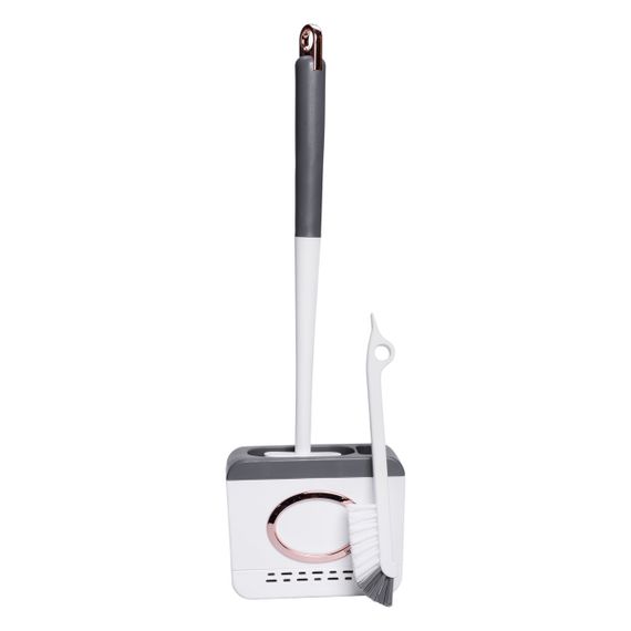 Силіконовий йоржик для туалету настінний 13×5.5×42 (см) йорж для унітазу силіконовий із щіткою йоржик для унітазу HP-35015-48DG | Зображення 3