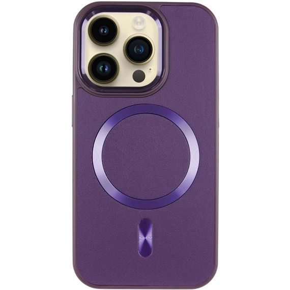 Кожаный чехол SnapCase with MagSafe для Apple iPhone 15 Pro (6.1") Dark Purple | Зображення 1