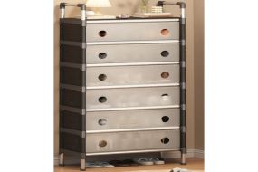 Полка для обуви SKLM-34-LT6205 черно-белая 6 полок